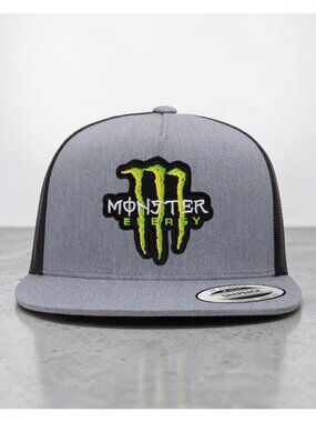 Monster Racing YP Classics 6006 Flat Bill Trucker Mesh Back Snapback grey/black